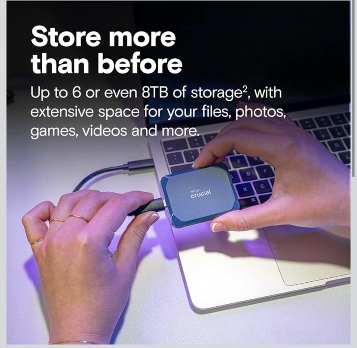 Crucial X10 6TB External SSD Hard Drive