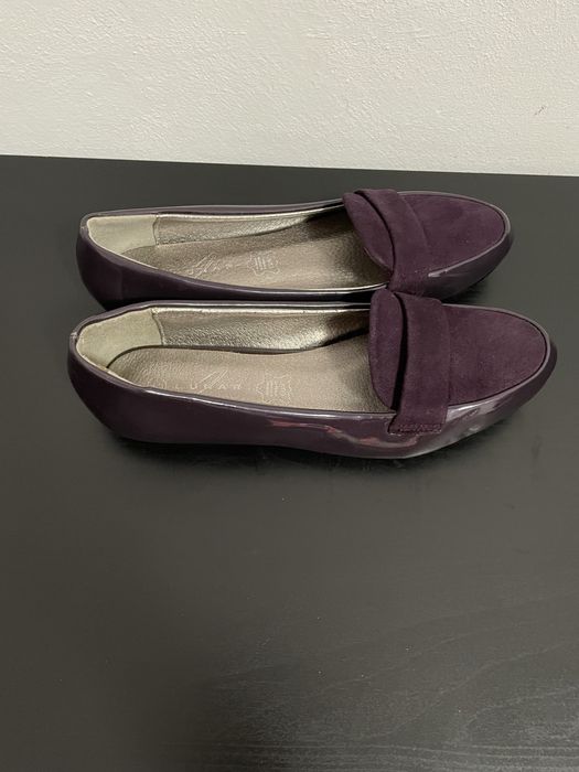 Mocasini dama, piele intoarsa, marimea 37 (23,5cm), violet, noi