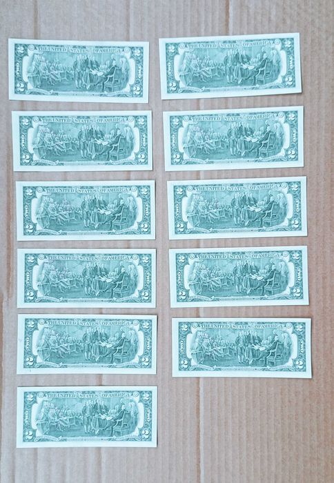 Банкноти $ 2 долара 1976г. Newark First Day of Issue with 13cent Stamp