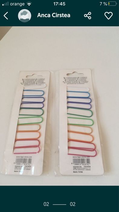 set agrafe birou sub forma de cifre