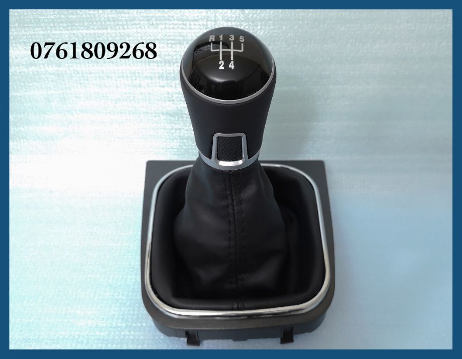 Manson schimbator + nuca PIELE + rama crom VW Eos Scirocco cu 5 trepte