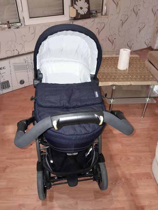 Бебешка количка Peg Perego 2в1 – лятна + ЧИСТО НОВ зимен кош, запазена