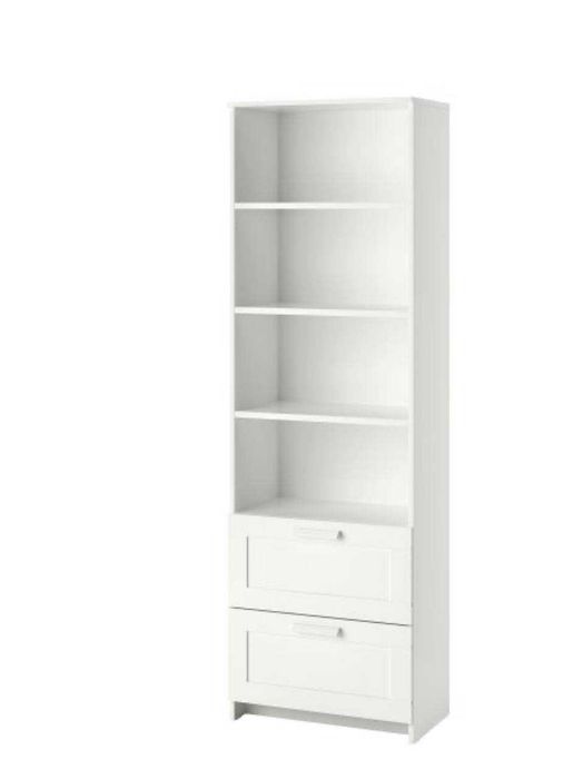 Бяла библиотека / шкаф с рафтове и чекмеджета – като нов