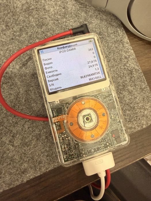 iPod Classic 5.5 30гб, в кастомном корпусе