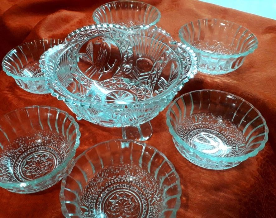 Compotiera, 7 piese, fabricat in Romania