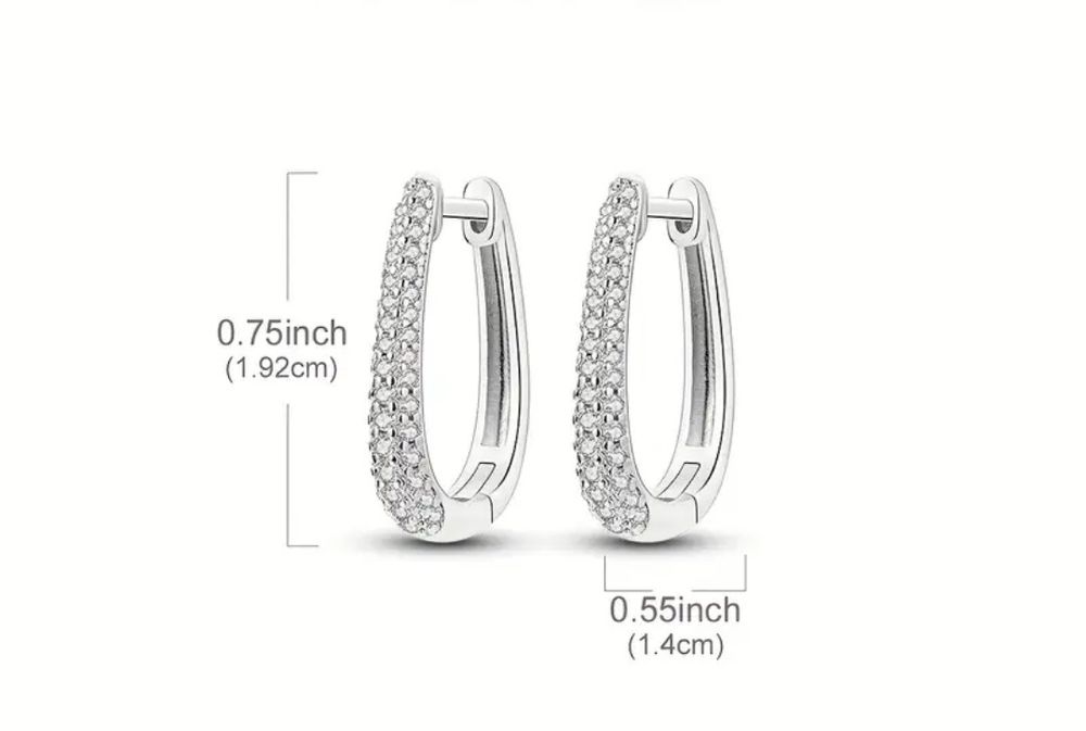 сребърни обеци със цирконий