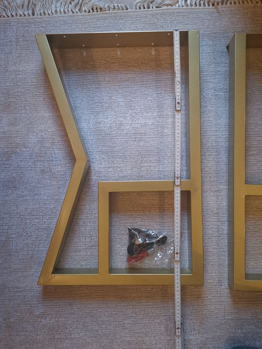 Мебелни крака метални златисти бюро, тоалетка  DIY