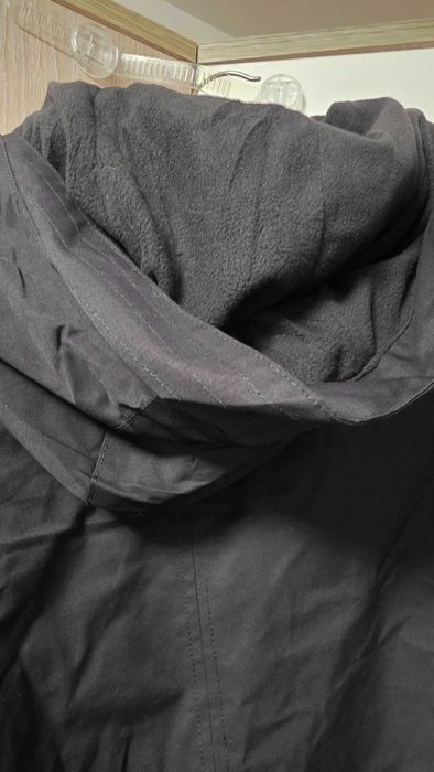 Vancavoo jachetă softshell damă cu glugă, fleece, neagră, XXL, croi generos