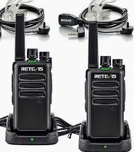 Statii radio emisie receptie Retevis RT668, VOX, casti, pachet 2 buc,Negru,sigilat