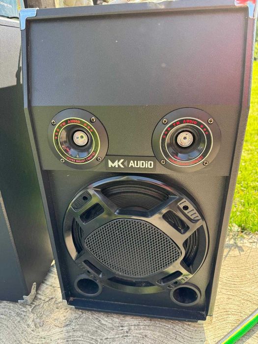 Boxe set MKAudio, 2x600W (10″) cu 2 microfon