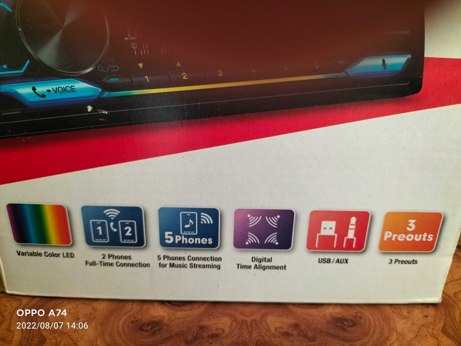 Radio-Casetofon Mașină JVC  Nou-Nouț USB+Tel. (Bluetooth)