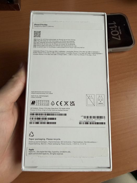 Iphone 17 Pro Max 1T