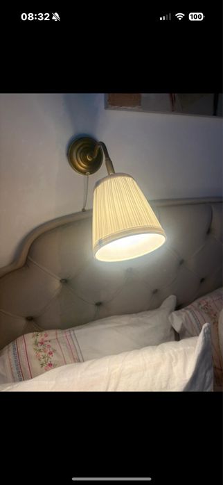 Aplica ikea arstrid cul alb din alama, stare foarte buna