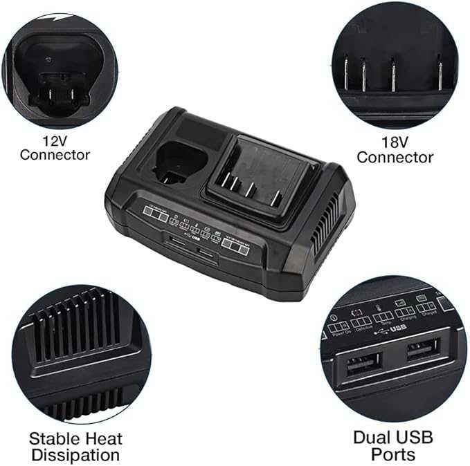 Зарядно устройство с два порта за литиево-йонни батерии  батерии