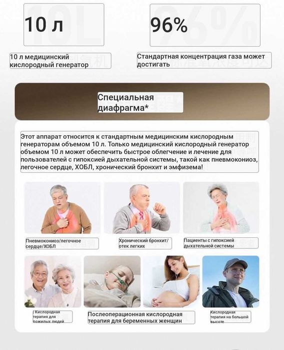 Кислородный концентратор M9 объемом 10 литров