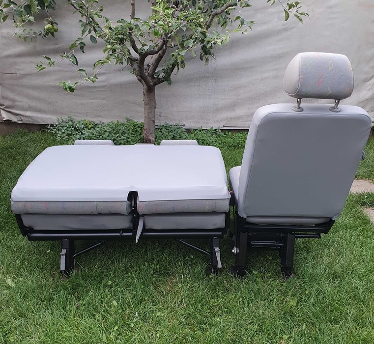 Bancheta dubla si Scaun rabatabil randul 2 mijloc Vw T6 T5 locuri Caravelle Transporter