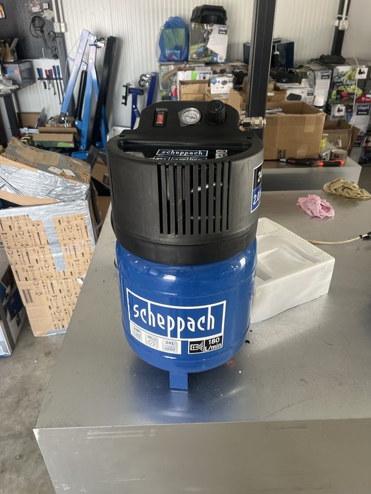 Безшумни Безмаслени копресори Scheppach 10бара -20л,24л,35л,50л