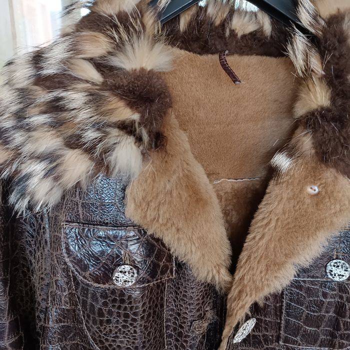 Кожухче естествена кожа и косъм