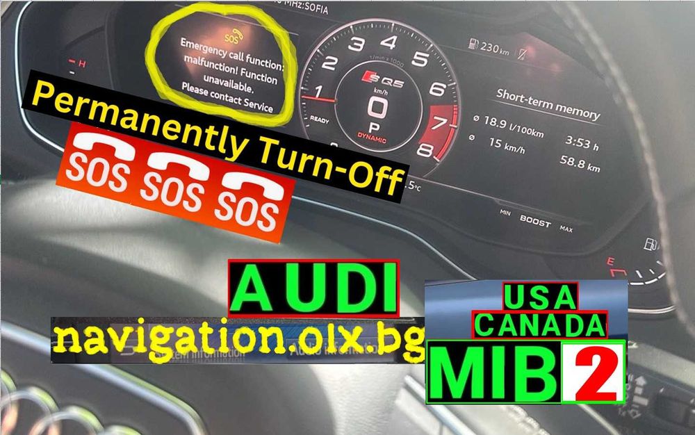 Ауди SOS изключване Traffic Sign Speed Warning turn off Audi A6 Q5 Q7