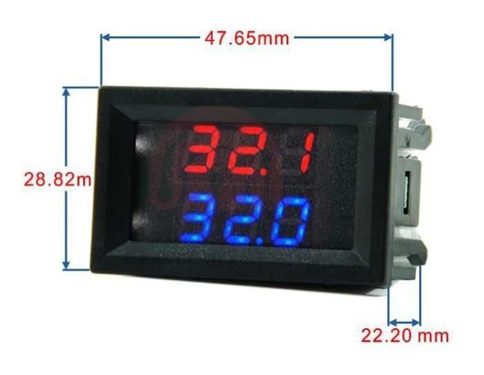 Termometru dublu dual afisaj panou universal digital 5-28V -50/ 125gC