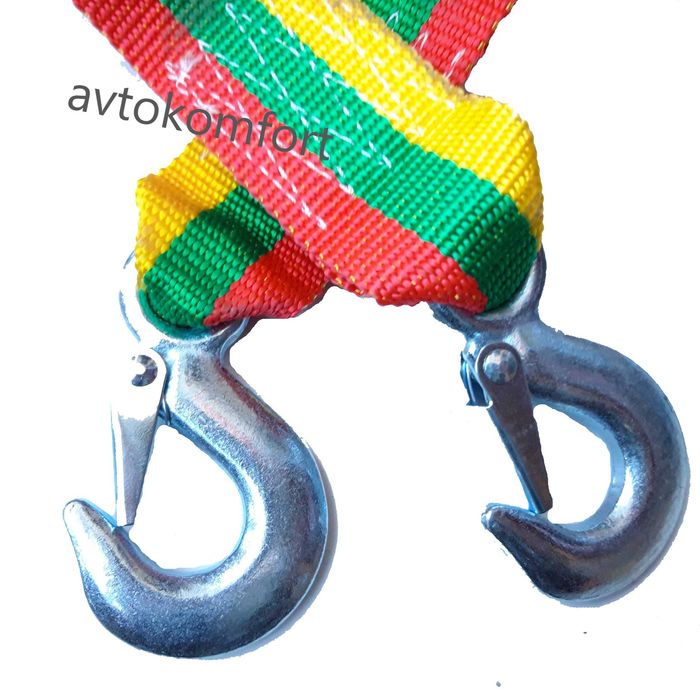Въже Буксирно За Теглене На Автомобил С Куки Текстилно Колан Метално