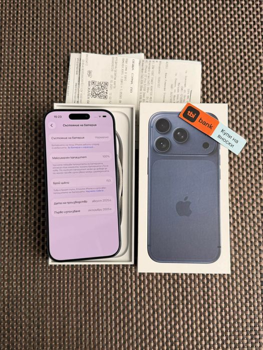 НОВ! *ЛИЗИНГ* iPhone 17 Pro 256Gb Deep Blue 24М ГАРАНЦИЯ