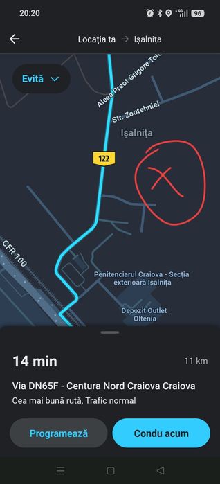 Teren extravilan arabil în Ișalnița /Coțofenii din Fața/Ișalnița