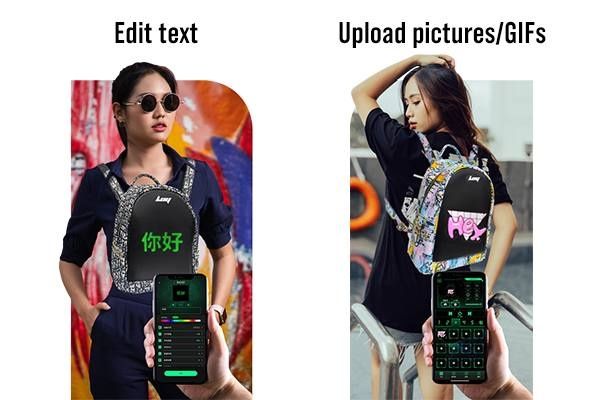 Лед рюкзак с дисплеем