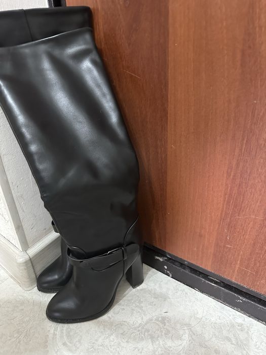 Осенние сапоги, кожанные натурал