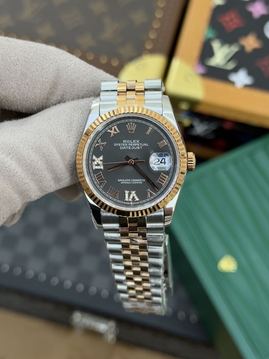 Rolex Date-Just 36mm Everose Roman Dial