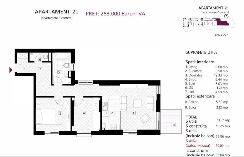 Apartament 3 camere, Dacia - Eminescu nou, lux/5 min metrou/Comision 0