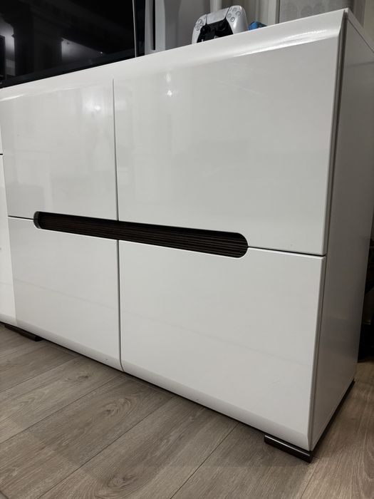 Комод Тумба белый глянец