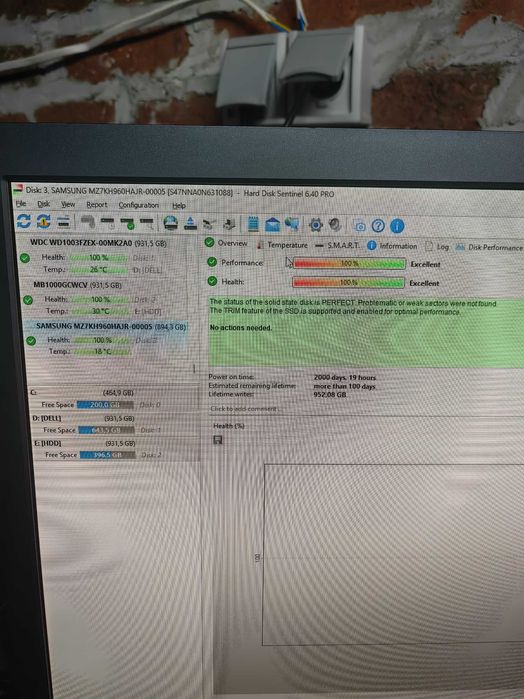 Samsung SM883 ssd 960GB Enterprise