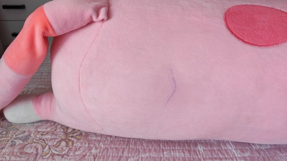 Детская подушка в форме длинной кошки