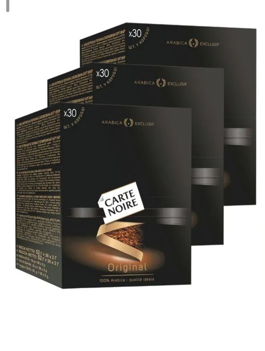 Кофе картнуар  carte noier сашет, стики