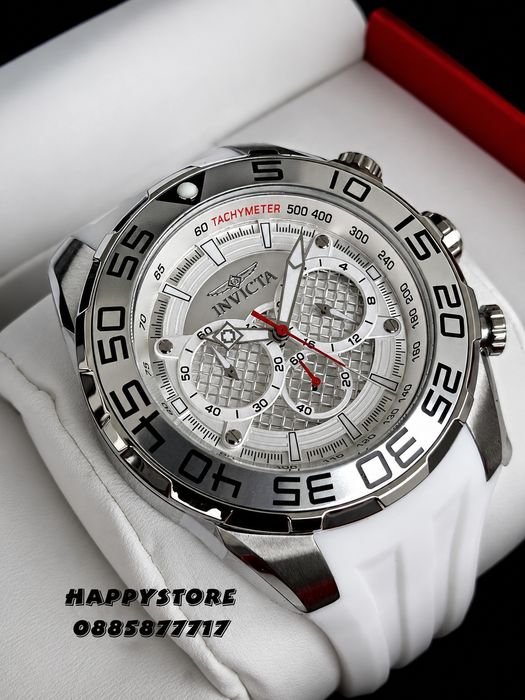 INVICTA Pogo White/Silver 50 mm, Инвикта нов мъжки часовник