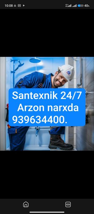 Santexnik xizmati 24/7 Сантехник хизмати