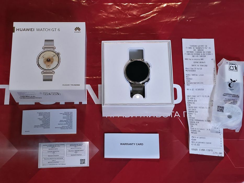 КАТО НОВ 41mm Huawei watch GT 6 Гаранция Технополис 2028 GOLD / GT6