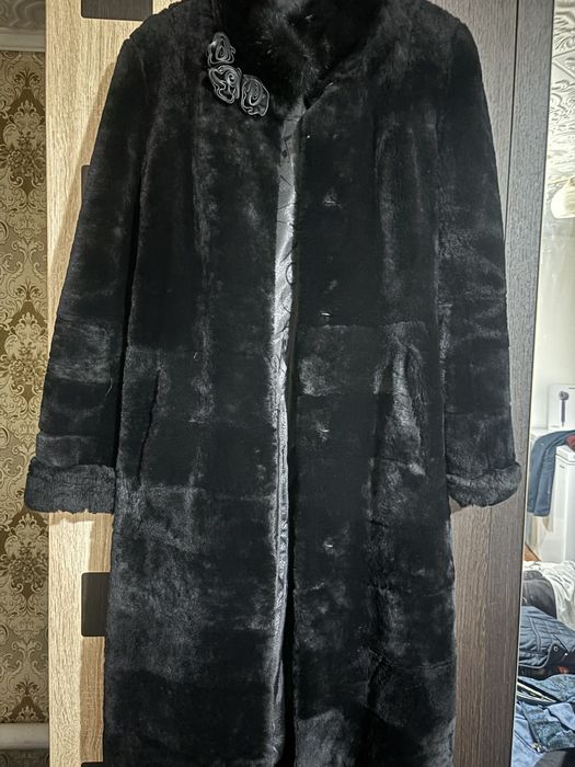 Мутон шуба черный размер 46