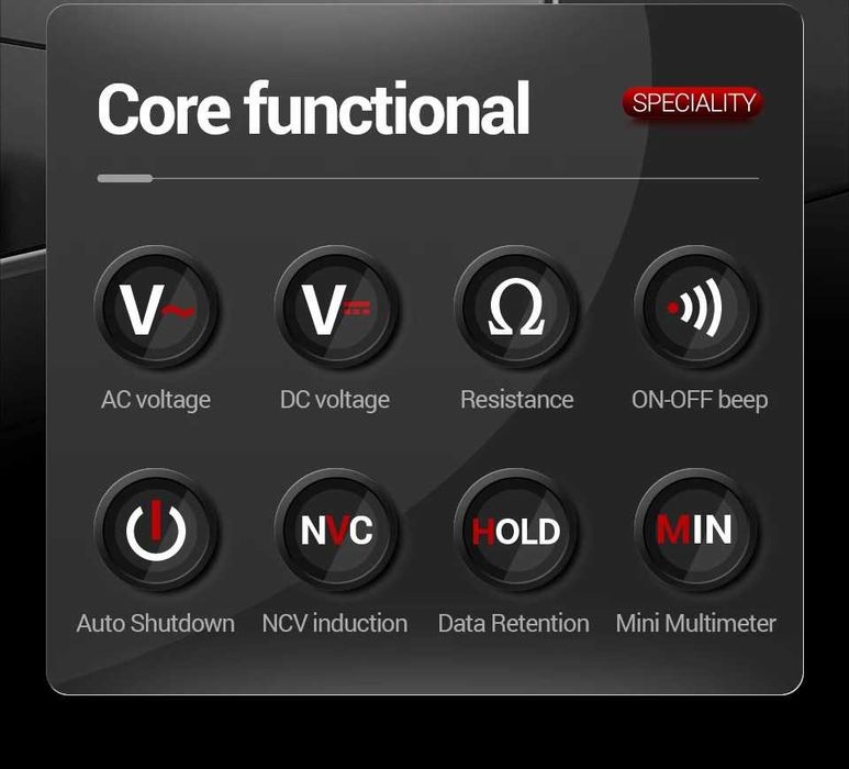 ANENG  Интелигентен мултицет Цифров AC/DC волтметър Измервателен омер NCV Измервателен мини инструмент .