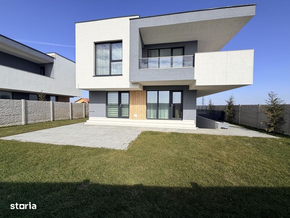 Vila individuala, 4 camere, 3 bai, 400 mp teren, panouri fotovoltaice