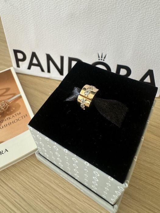 Клипса Pandora оригинал золото 585