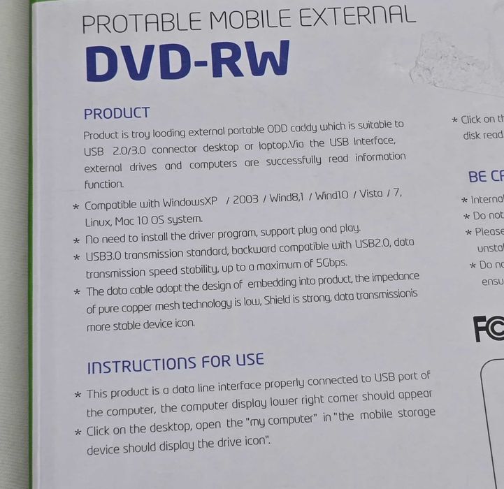 DVD RW external Ultra Slim