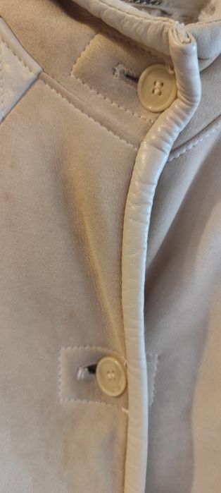 Palton din piele si blana de miel