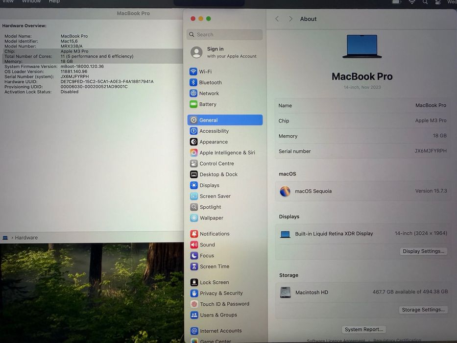 MacBook Pro 14" M3 PRO 11-CORE CPU/14-CORE GPU/18GB RAM/ 512GB SSD