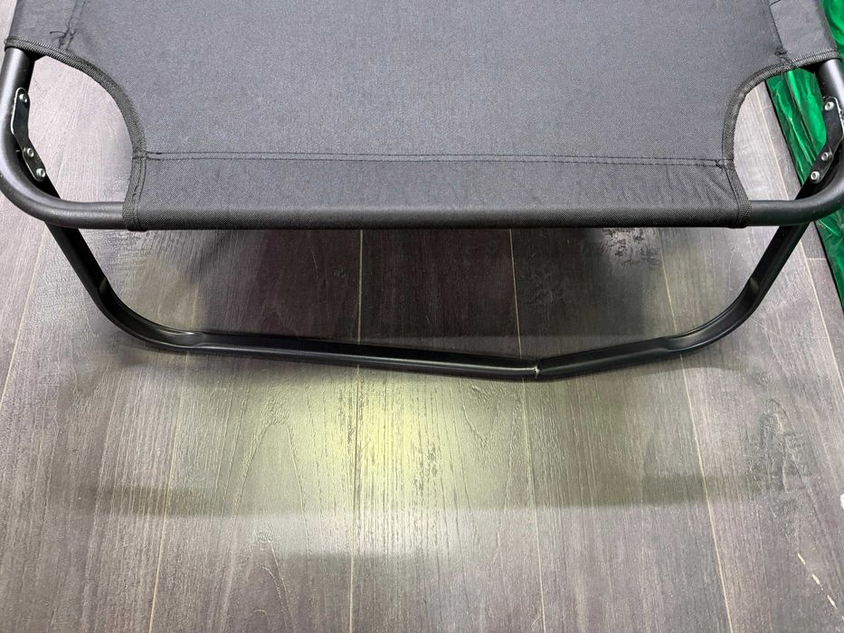 Раскладушка черная с матрасом 73х190 см.