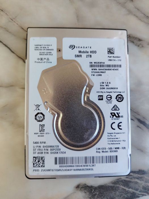 Хард диск за лаптоп 2TB Seagate Mobile HDD, 5400 rpm, 128 MB