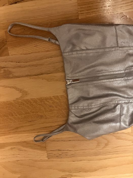 Сребърна bodycon рокля