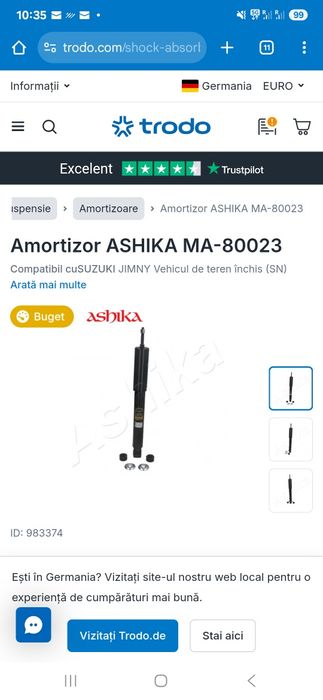 Amortizor Fată ASHIKA Suzuki Jimny