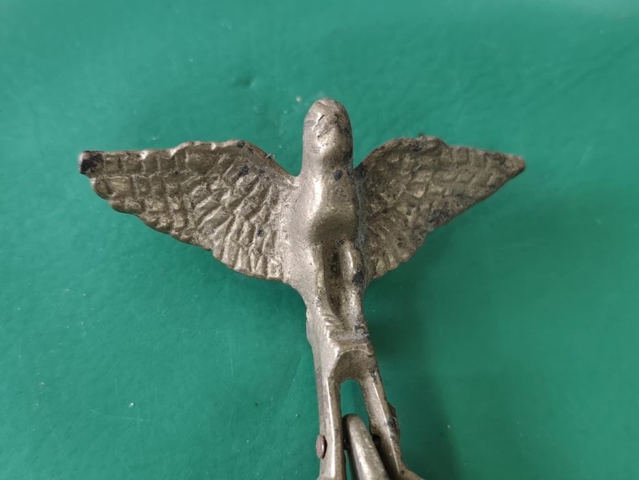 ЗВЪНЧЕ КАМБАНКА НАКИТ ЗА КОН Сбруя Старинна Бронз Орел Апликация